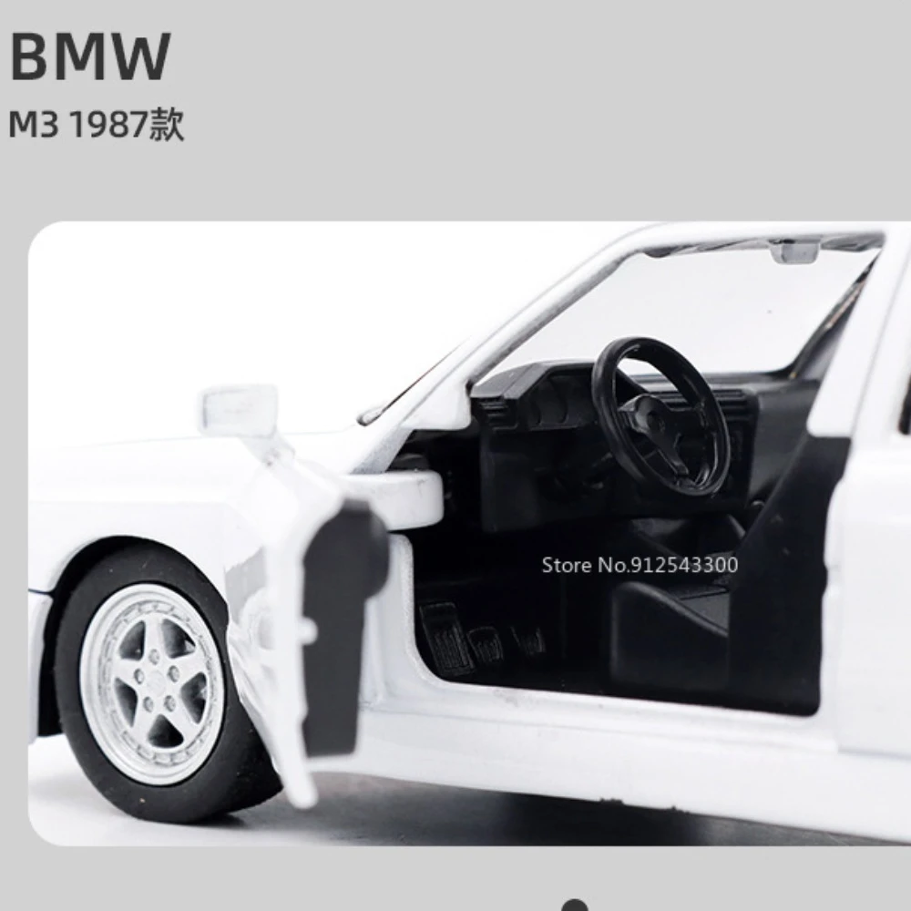 1/36 BMW M3 E30 1987 Metal Toy Model Car Alloy Diecasts Pull Back Car Model Toys for Kids Adult Birthday Holiday Gift Collection