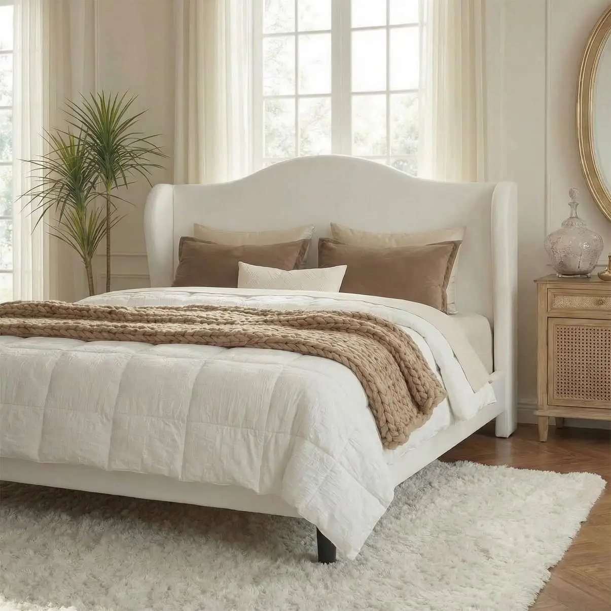 Plush Velvet Queen Bed Frame 47