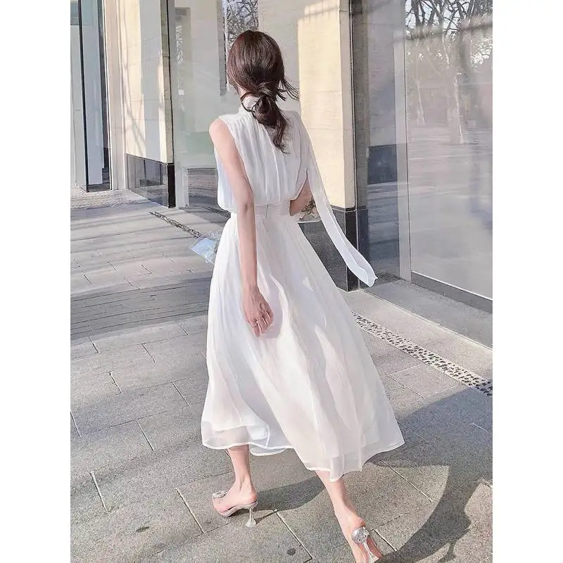 

Ele Long Skirt Women's Spring Summer 2023 Sle Cleanfit H Version Linen Material Tee-quarter Sve Ciwalk Dr