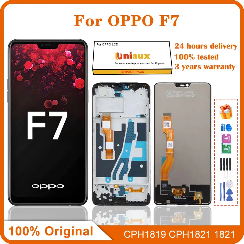 6.23'' Original Display For OPPO A3 F7 LCD With Frame for OPPO F7 CPH1819 CPH1821 A3 CPH1837 Display Touch Screen Assembly