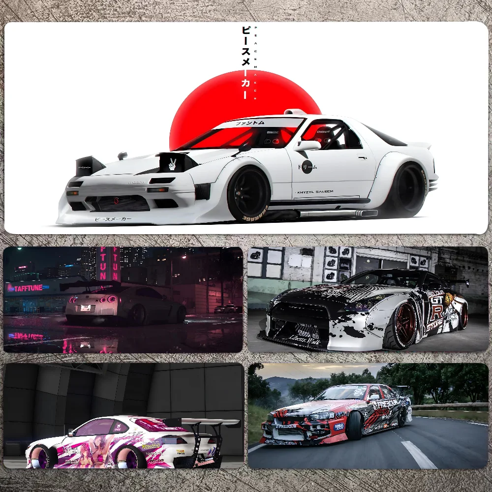 

1pc Japannese Anime GTR Non-slip Mouse Pad Suitable For Office Computers Laptops E-sports Game Desk Mats XXL Keyboard