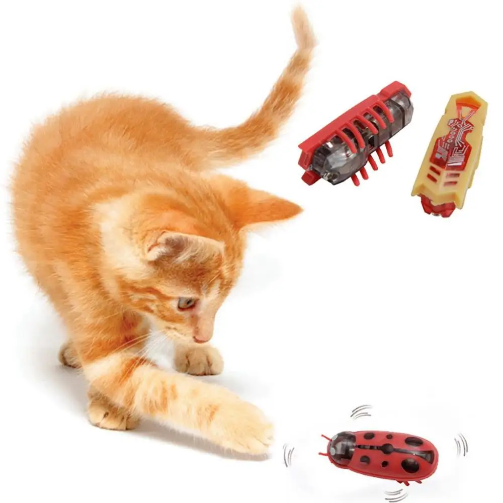 Batteriy Operate Mini Automatic Shake Funny Escaping Electric Ladybug Electric Pet Toy Cat Toy Interactive Pet Supplies