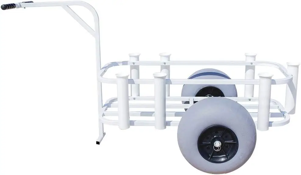 

Balloon Tire Surf and Beach Cart - Outdoor Fishing Rolling Wheel Wagon