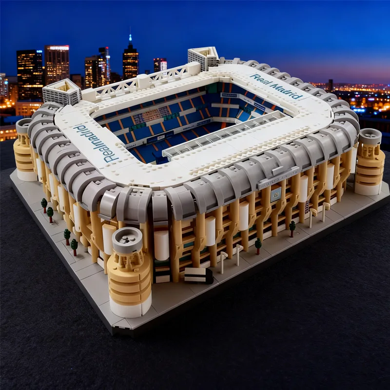 10299 5876 ชิ้น ไอเดียสุดฮิต สนามกีฬาซานติอาโก เบอร์นาเบว ของทีมเรอัลมาดริด ตัวต่อโมเดลอาคารแลนด์มาร์คแบบประกอบเอง ของเล่นเด็ก ของขวัญ