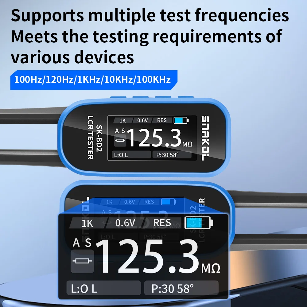 SNAKOL BD2 Smart Tweezer LCR Digital Bridge Tester Ein-Tasten-Messung für: Widerstand, Kapazität, Induktivität, Dioden, Spannung