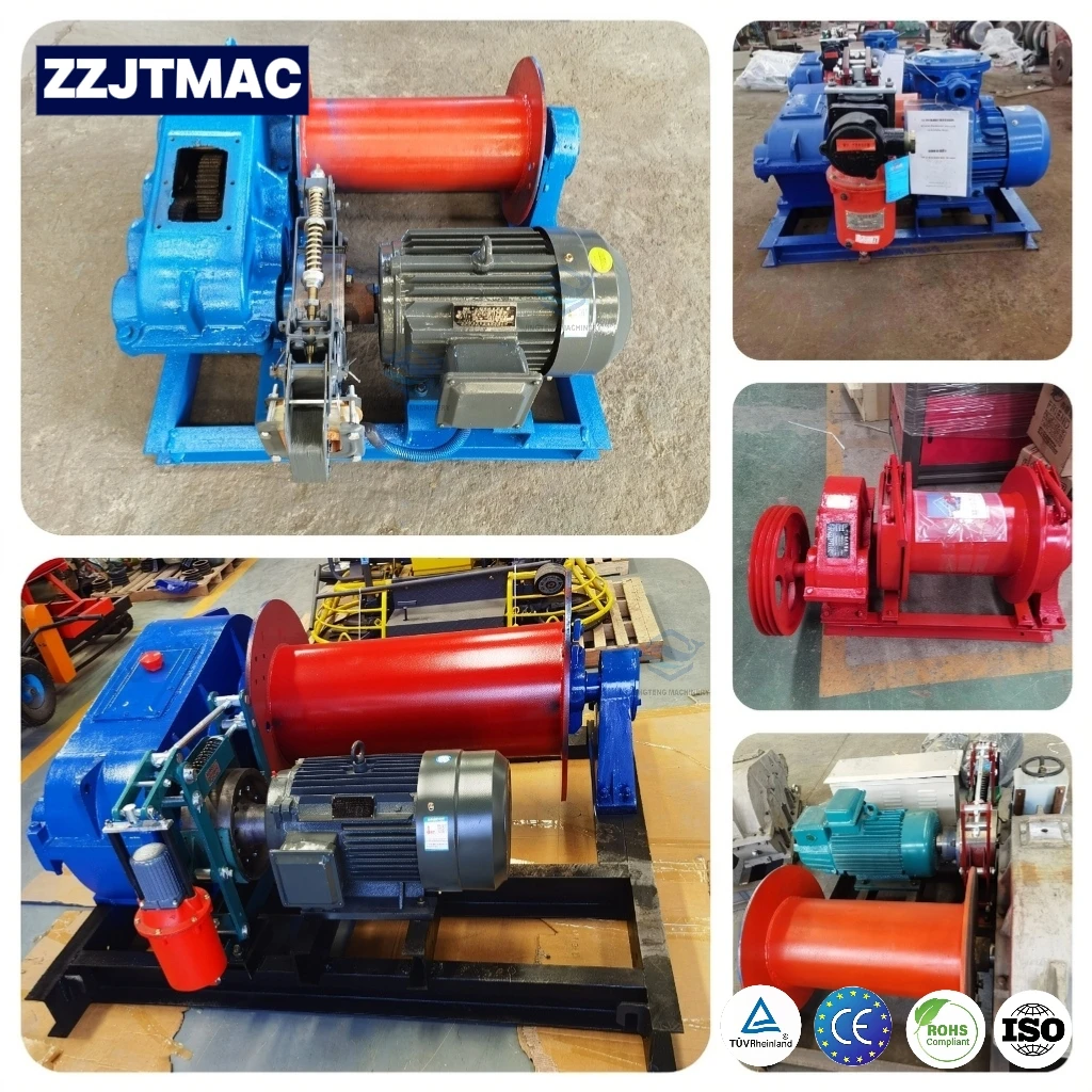 1-5 Ton Electric & Diesel Winches Quick-Release Clutch Cranes With Autos Steel Wire Rope For Boats