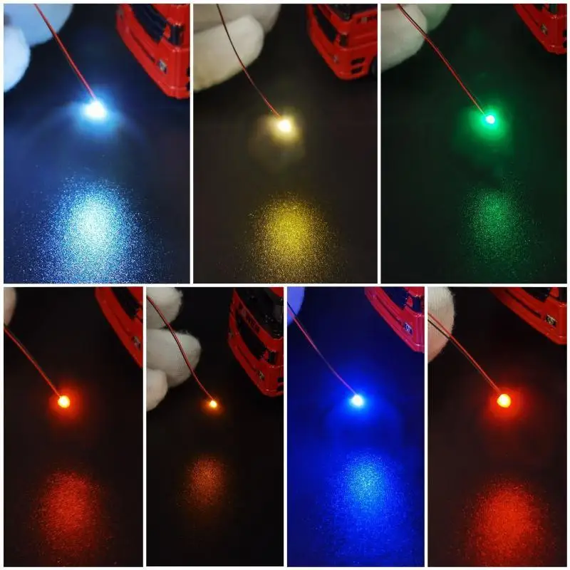 10Pcs/bag 0603 DIY SMD Lamp Wired Micro Litz Led Pre-soldered Chip Wired 3V Railway Model Toy Light DIY Leads Wires 30cm