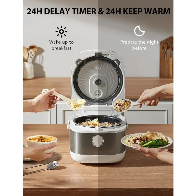 Popular. تسخين حثي لطباخ الأرز، جهاز طهي الأرز منخفض الكربوهيدرات، جهاز بخار رقمي منخفض السكر، 5.5 كوب غير مطبوخ