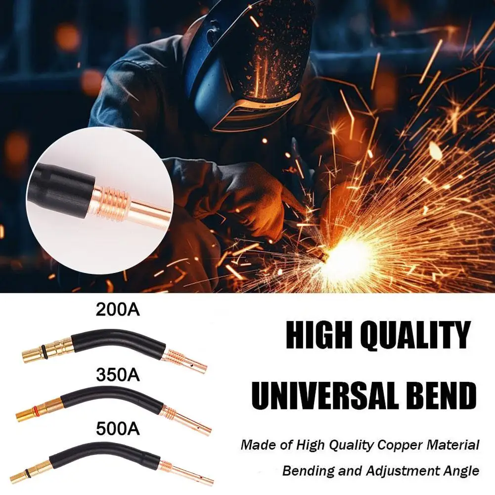 200A/350A/500A Welding Gun Bending Pipe Bending Rod Universal Welding Gun Bending Pipe Bending Rod Welding Gun Accessories Elbow