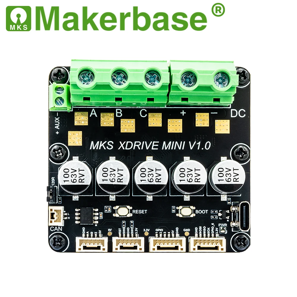 Makerbase MKS XRIVE MINI 고정밀 브러시리스 서보 모터 컨트롤러, ODrive3.6 기반, AS5047P 온보드