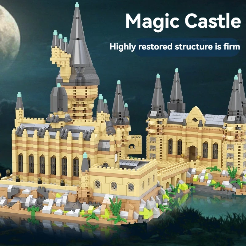Castillo mágico, arquitectura Medieval, conjunto de construcción, montaje técnico creativo, ladrillos, Kit MOC, regalo, vacaciones para adultos y niños