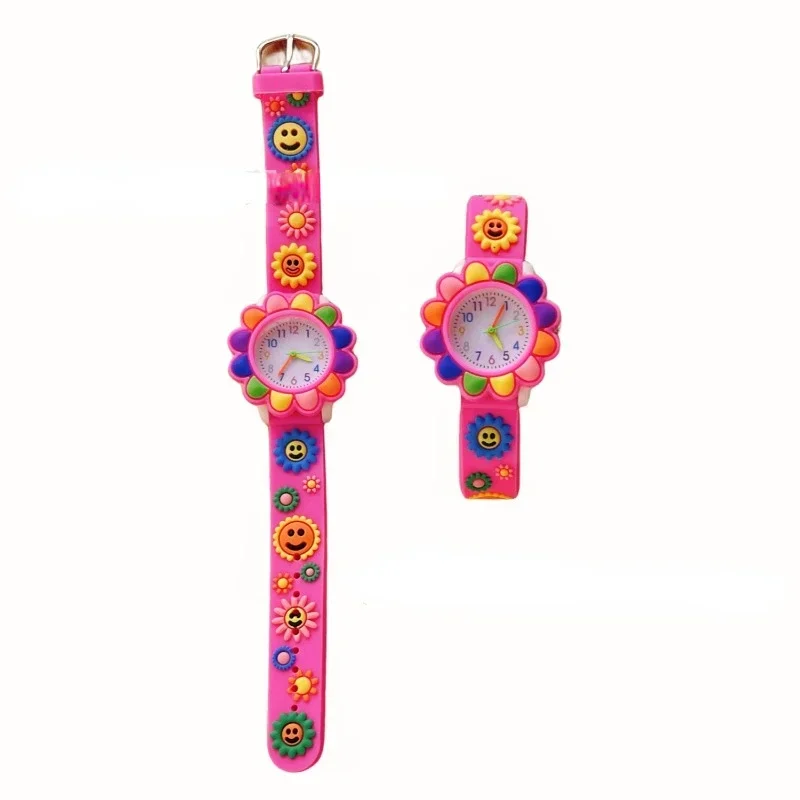 2024 New Smile Daisy Colourful Flowers Children\'s Gifts Watches Girls Kids Students Fashion Party Quartz Clock Wristwatches