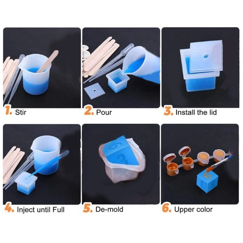 15 Shapes Irregular Epoxy Resin Mold Multi-spec Digital Game Silicone Mould DIY Crafts Casting Tools Dropsale