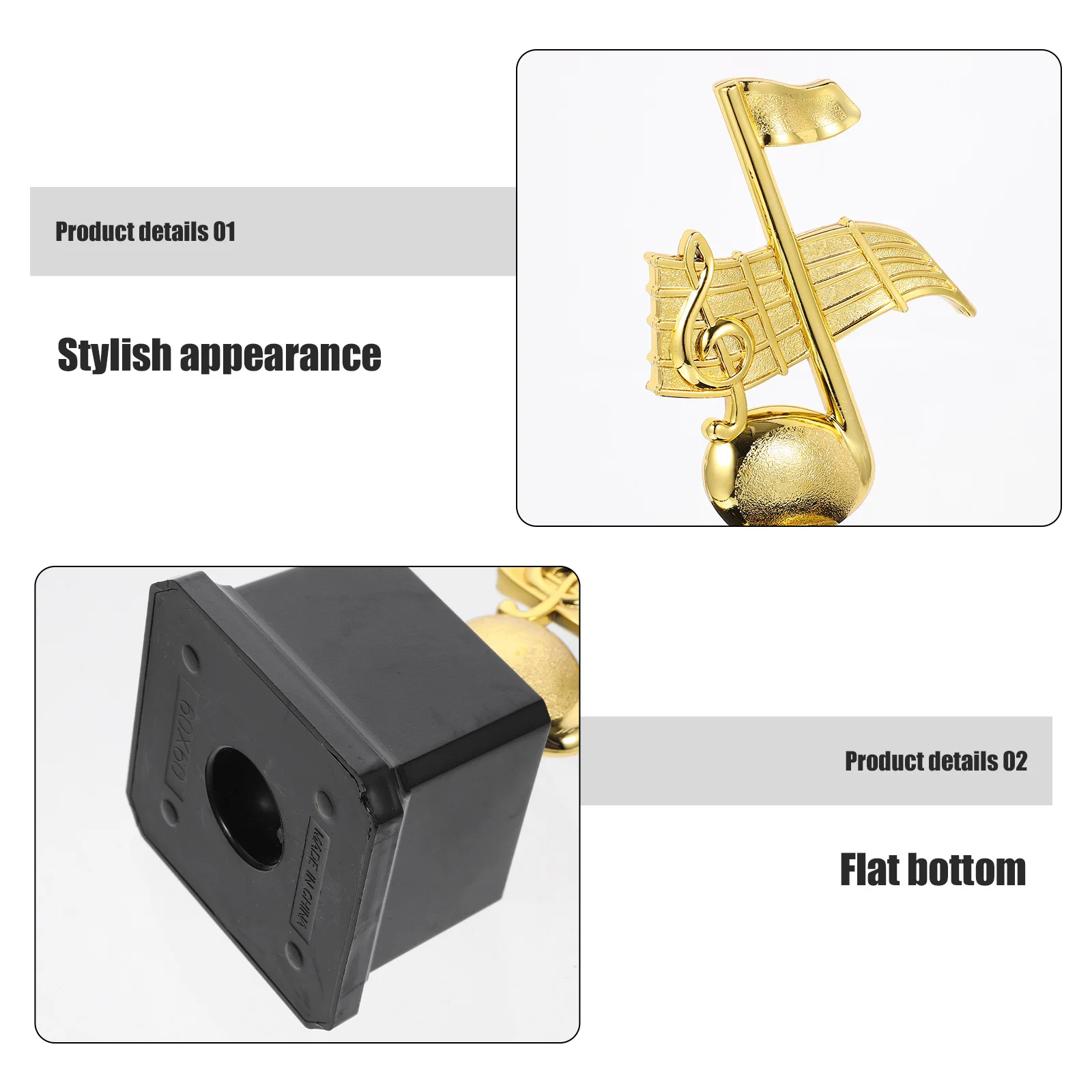 

Music Trophy Lightweight Plastic Singing Competition Decorative Trophy Award For School Party Decorative