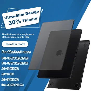 ラップトップケース MacBook Pro 14 インチ M4 2024 リリース Pro 16 M4 2024 カバー MacBook Air 13 M3 M2 チップ超薄型シェルカバー