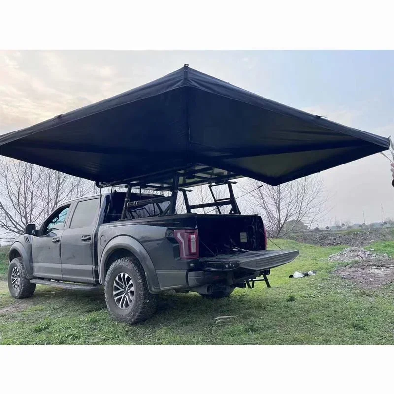 Waterproof 2.5m 4x4 4wd Car Side Awning 270 Degree Walls Travel Trailer Family Camp Truck Suv 270 Awning Free Standing