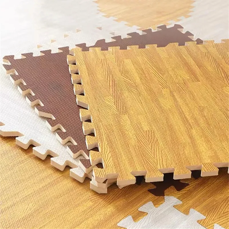 Alfombrilla de espuma para suelo de madera de 8 piezas, tapete de juego de 30x30cm para actividades de madera para bebé, tapete grueso de 1,2 cm para sala de juegos