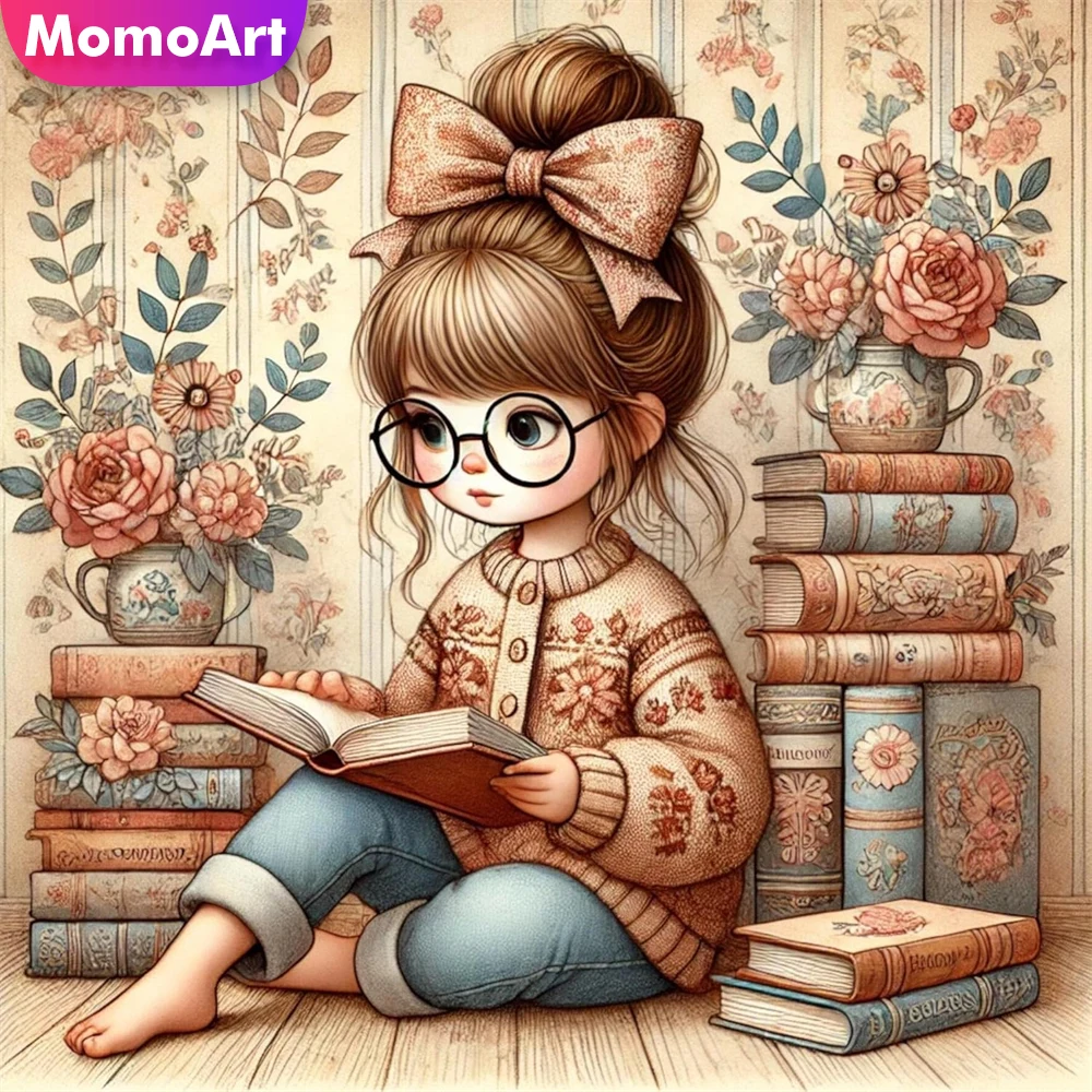 Embroidery Journal Book - Momoart Diamond Mosaic Girl Portrait Suitable