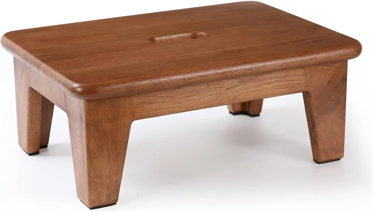 

Solid Oak Step Stool for High Beds - 6.5" Height, Non-Slip Mat, No Assembly Needed, Chocolate Finish