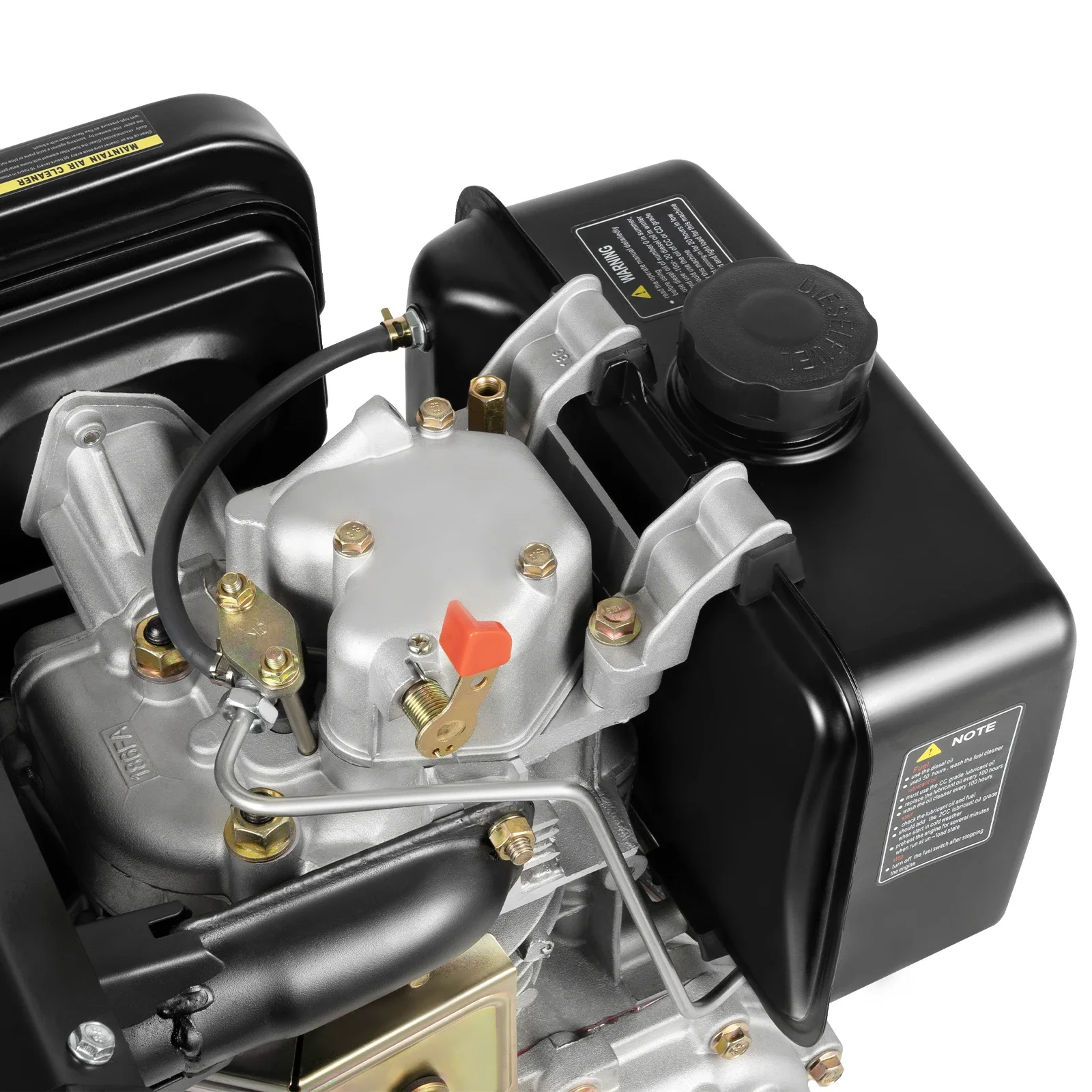 6.3kw 418cc 10 حصان آلة تبريد الهواء أسطوانة واحدة، محرك الديزل، محرك المولد 3600 دورة في الدقيقة