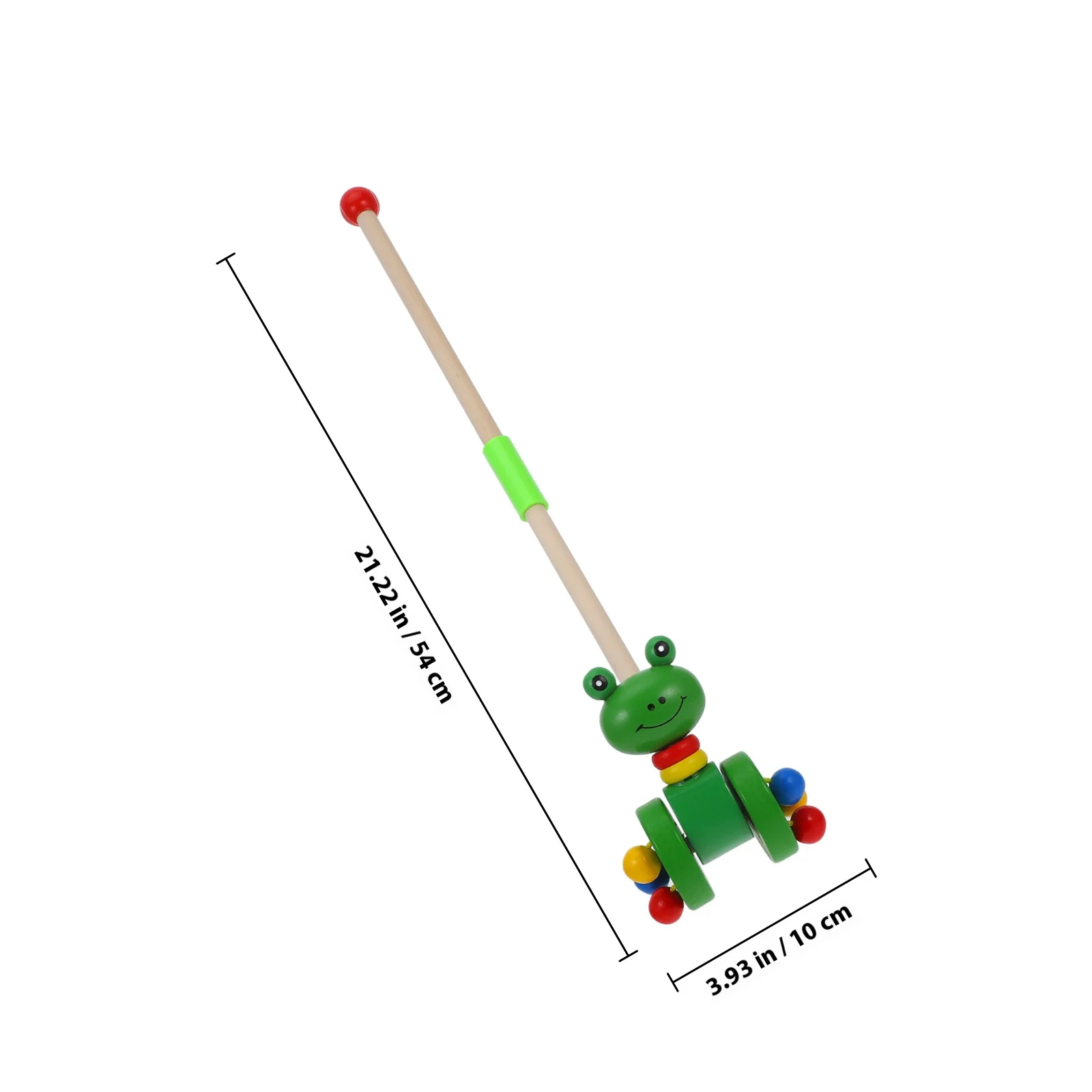 Bright Color Wooden Baby Walker Cartoon Animal Design for Kids Color Recognition Early Childhood Baby Walker Wooden Trolley