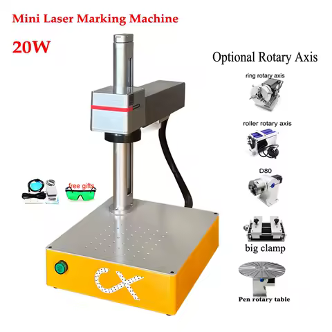 MAX 20W Fiber Laser Marking Machine Metal Engraver Gold Silver Ring Jewelry Marking with Ezcad2 Support Lightburn