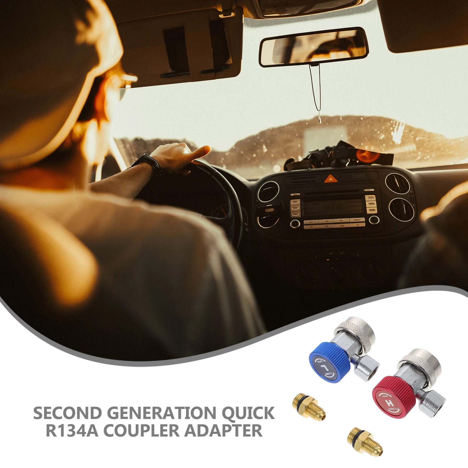 

2Nd Generation Side Adapter Coupler R134A Connector R134A Quick Coupler Adapter Quick Connector 1/4\