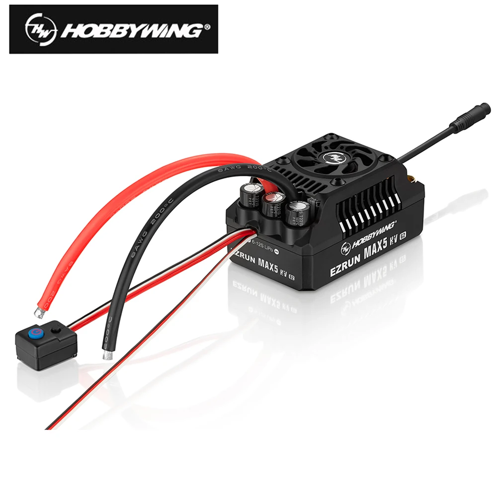 Hobbywing EZRUN Max5 HV G2 250A 6-12S Sensored Brushless ESC w/ 56118SD 650KV/ 800KV/ 1100KV Brushless Motor for 1/5 Truck/ Bugg