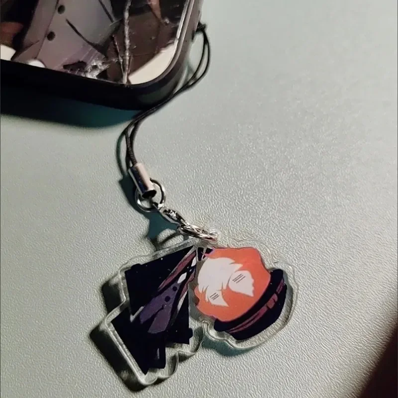 Sangles de téléphone portable en acrylique Bungo Stray Dogs, JODazai Osamu Nakahara Chuuya, pendentif Kawaii, lanière mignonne