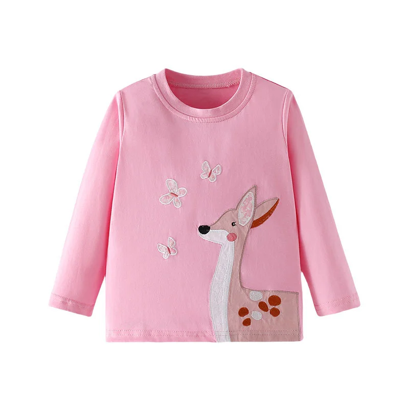 Jumping Meters 2-7T Einhorn Langarm-T-Shirts für Mädchen, Kinder, Herbst, Frühling, Baby-Jungen-Kleidung, modische Kleinkind-Shirts – Detail 10
