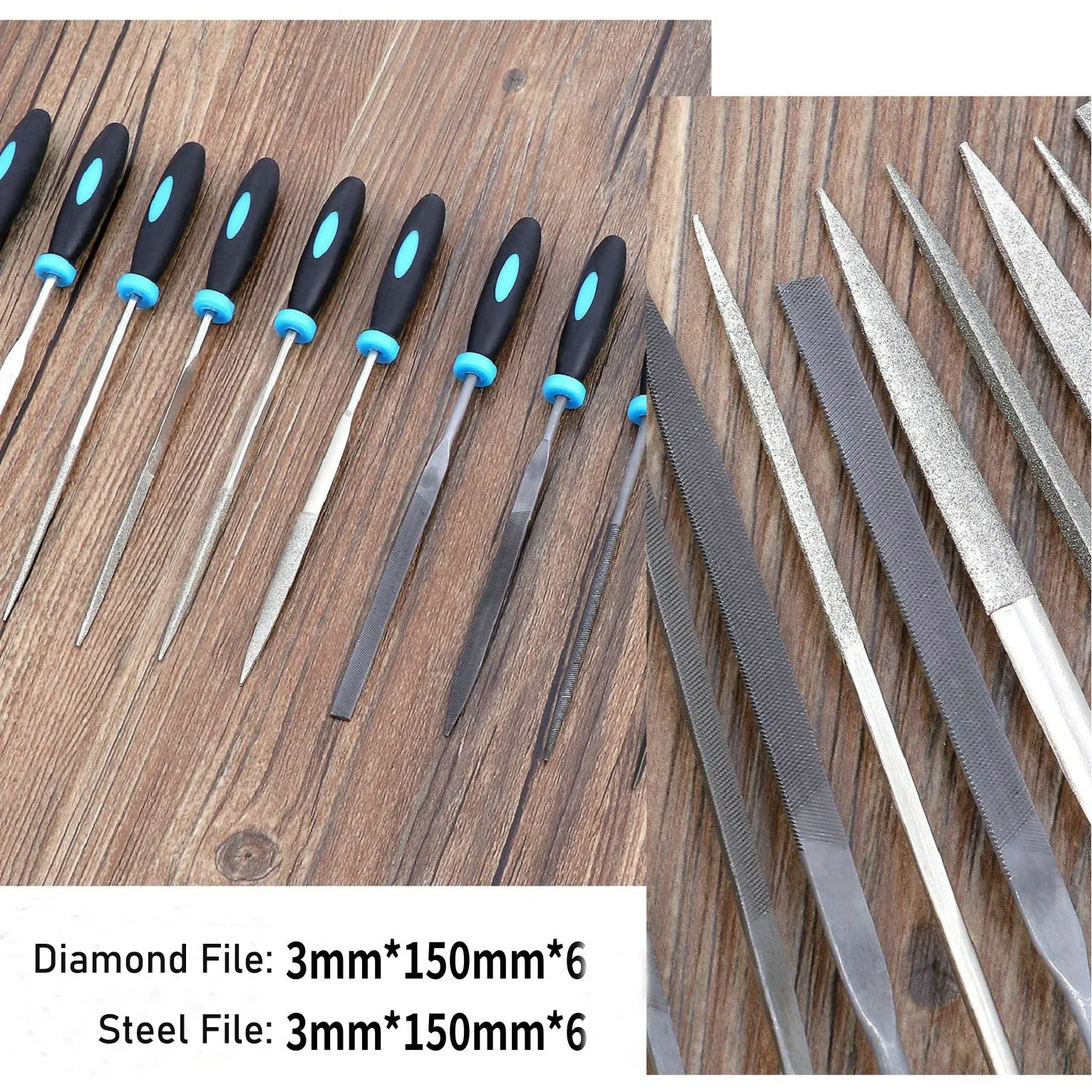 Imagem -05 - High-carbon Steel Diamond File Conjunto com Armazenamento para Precision Metal Work Carpintaria Pequeno Pcs Bolsa 6pcs 13 Pcs