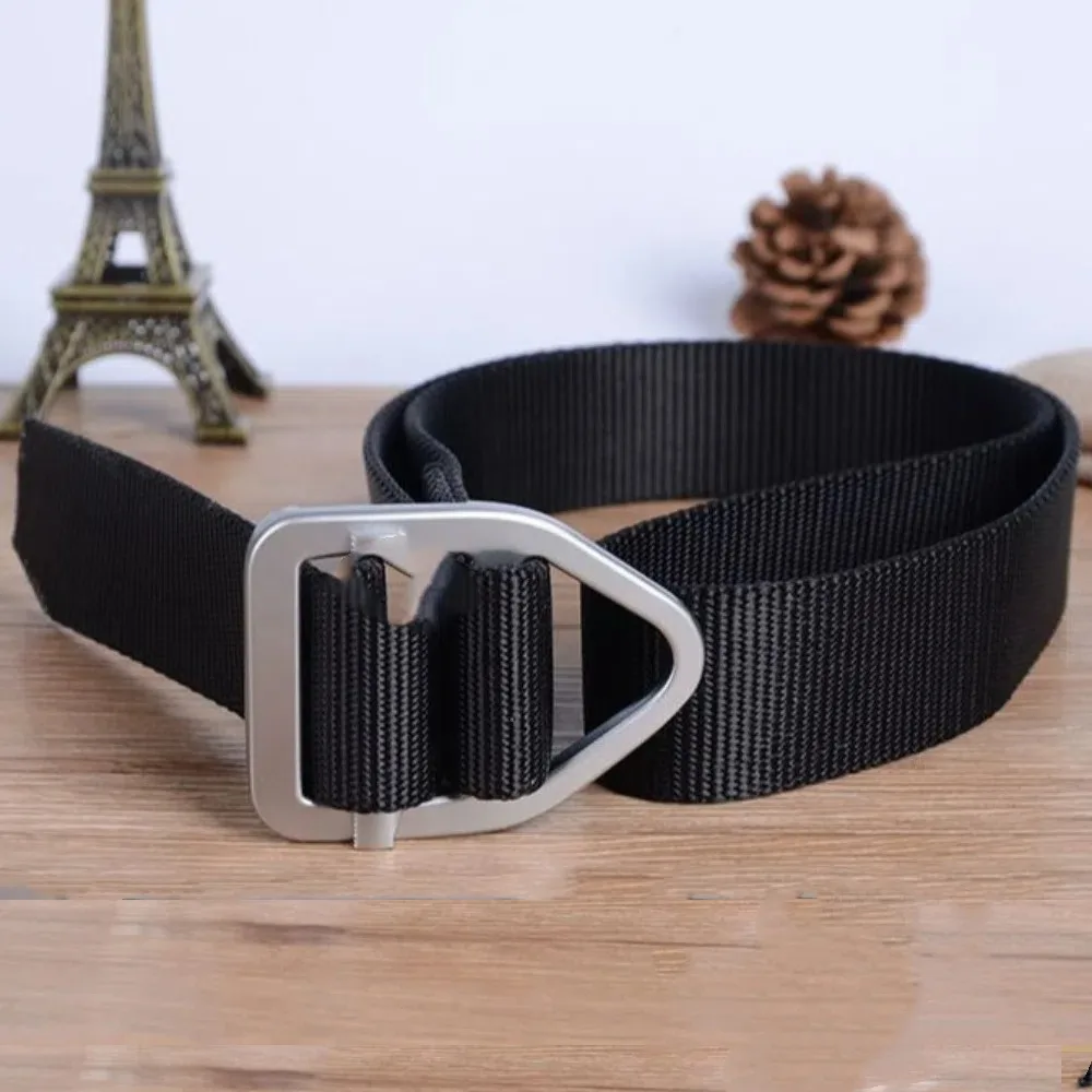 Luxury 3.6cm Width Nylon Waist Belt Adjustable Waistband Men's Business Belt Multifunctional Rescue Belt Metal Buckle Belt Gifts