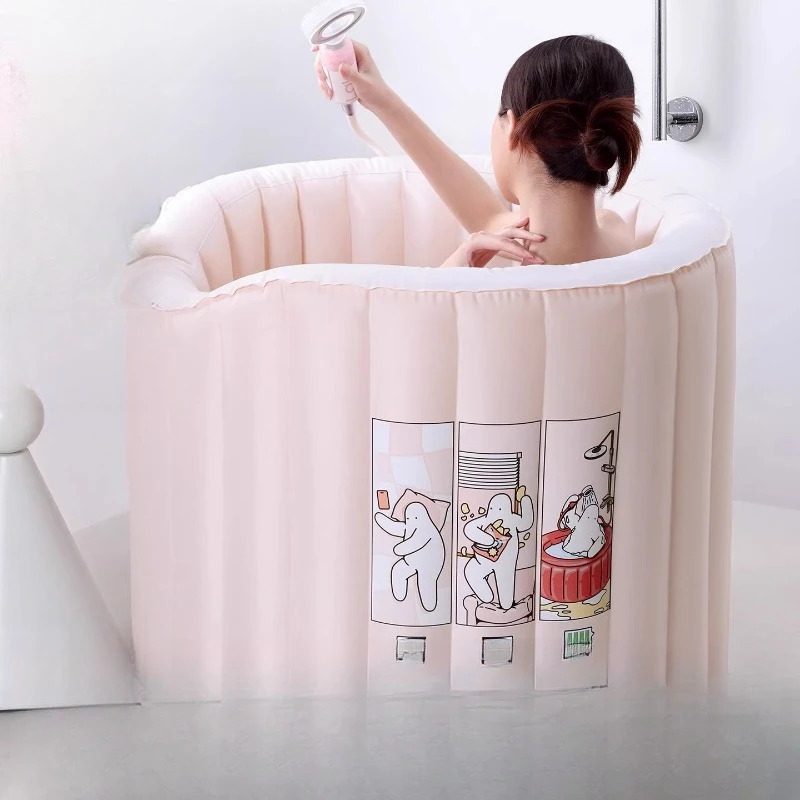 

Automatic inflatable bubble bath bucket winter adult adult folding bath bucket