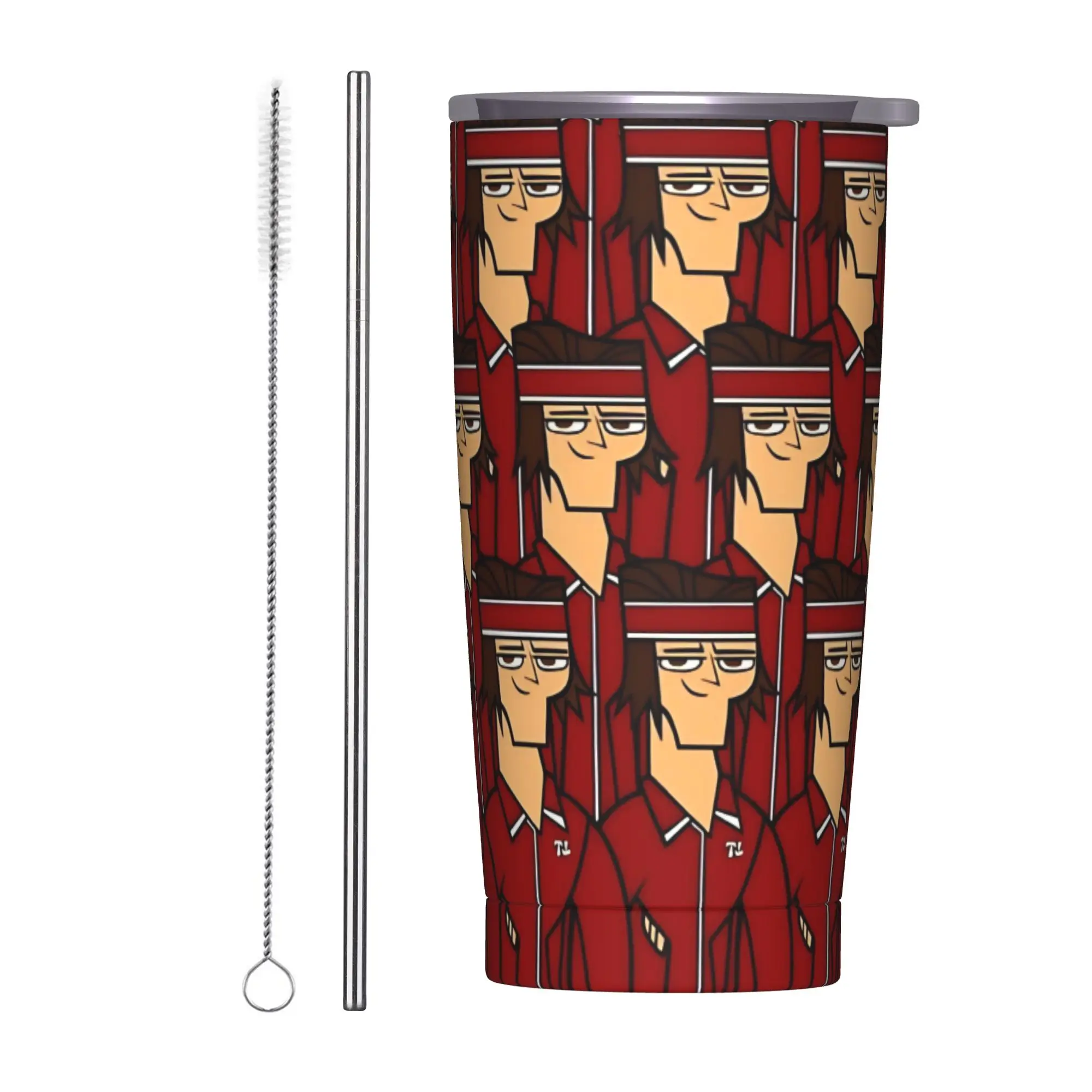 Totals Dramas Tylers Insulated Tumbler with Straws Lid  Stainless Steel Thermal Mug Office Home Car Bottle Cup, 20oz