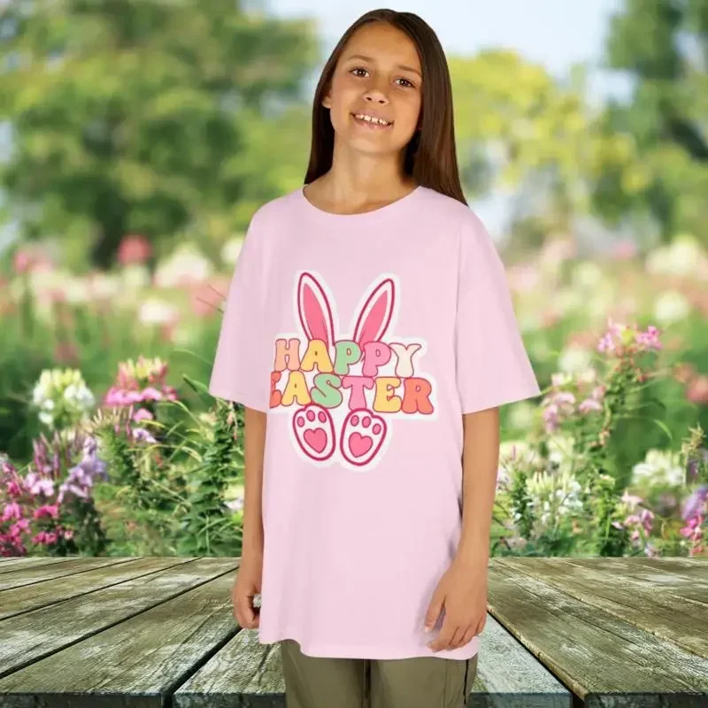 Fröhliches Oster-T-Shirt für Kinder, Hasen-Feiertags-Geschenke 2025 für T-Shirts