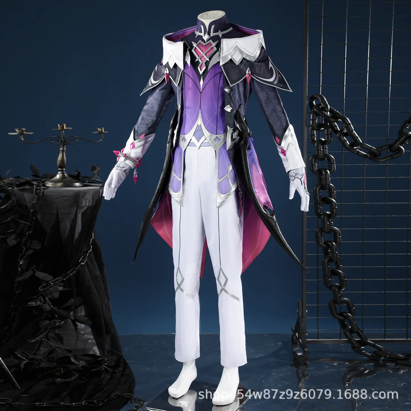 Genshin Impact Dvalin Cosplay Costume Full Set Character Outfit Fire Dragon Role Play Costume Halloween Party Clothing Suit view 5