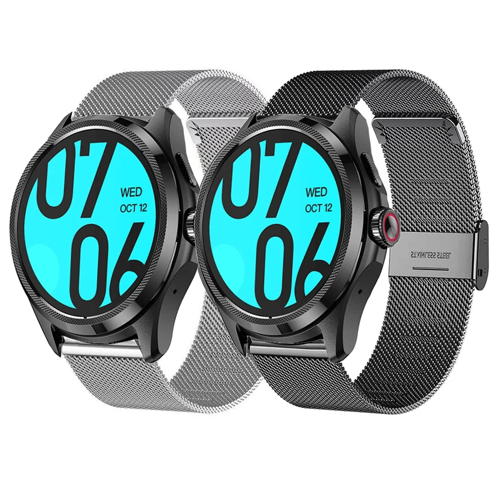 Correa de acero inoxidable para reloj inteligente, pulsera de Metal de 22mm para Samsung Galaxy Watch 6, Amazfit GTR Mini GTR 4