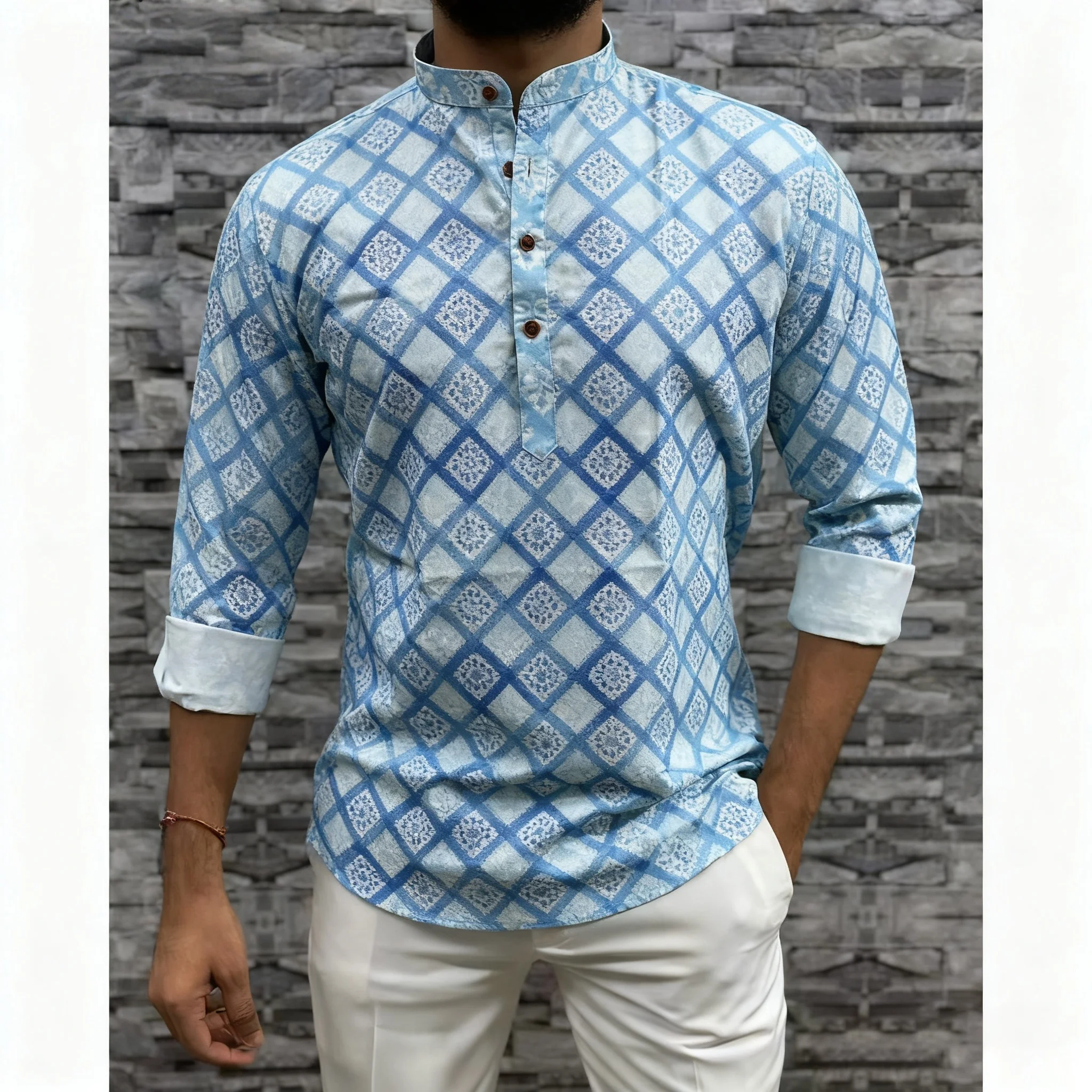 قميص مسلم بأكمام طويلة عباية أمان جوبا باكستان مسلم المملكة العربية السعودية إسلام روبا هومبرس مسلم قميص رجالي Muçulmano #2