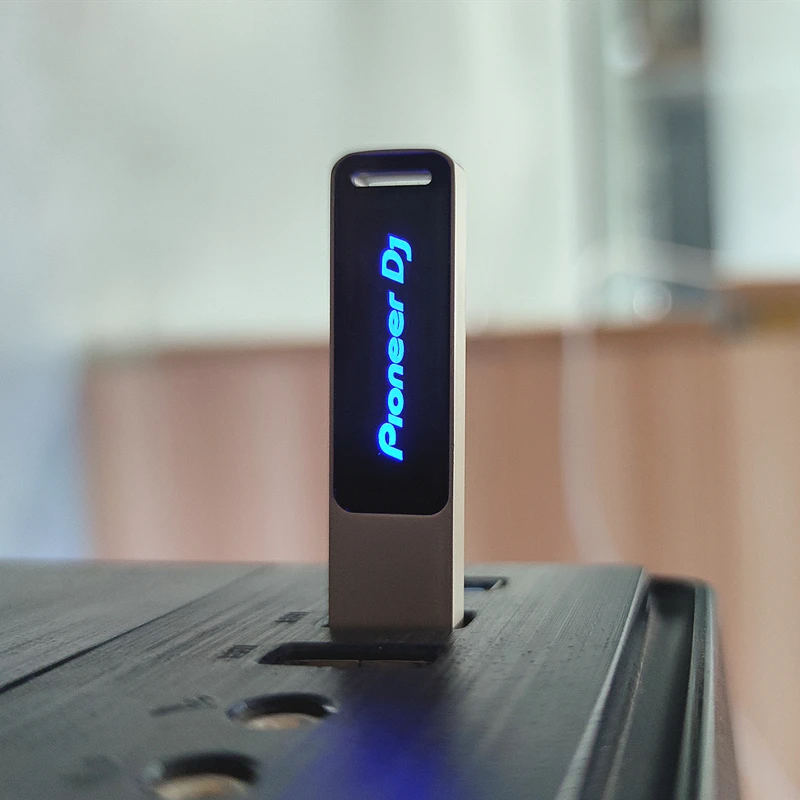 New Big Promotion Colorful LED DJ LOGO USB 2.0 High-speed Memory Flash Stick Pendrive Genuine 16GB 32GB 64GB 128GB