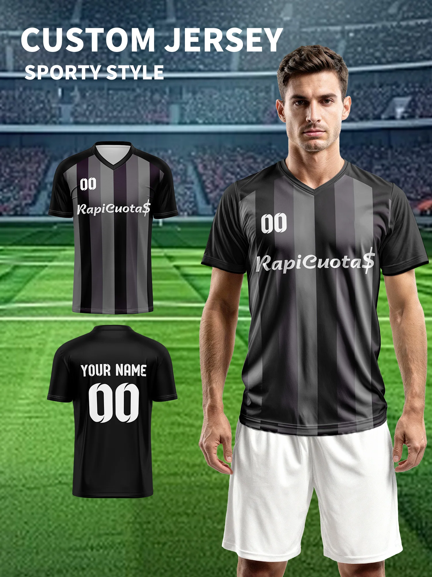 

Создайте свой собственный футбольный джерси | Индивидуальное имя и номер | Дышащая футболка для тренировок/футболка клубной команды на заказ/легкая