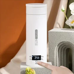LED Display Portable Electric Water Boiling Cup 110V 220V Leakproof Travel Smart Heated Kettle Thermostatic Bottle Milk Warmer