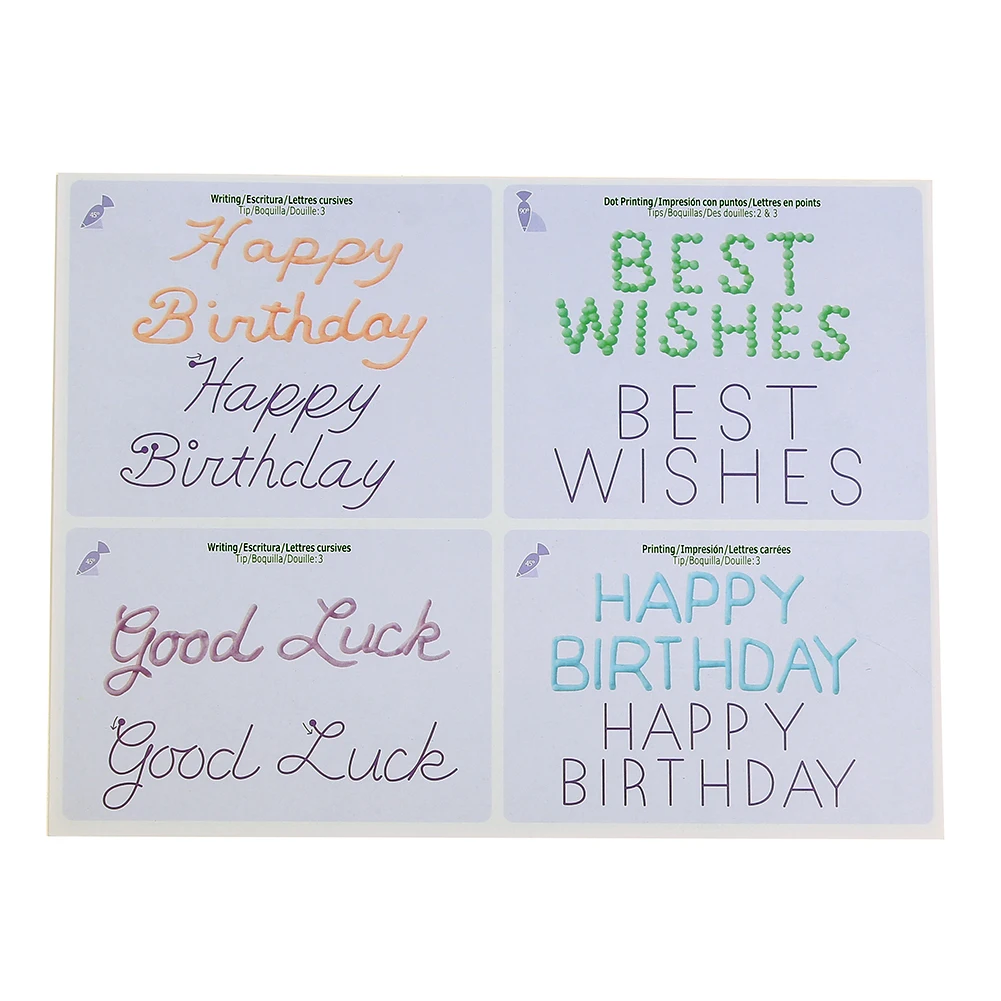 23 Sheet Cake Decorating Practice Board Different Patterns Sugarcraft Templates Icing Drawing Paper for Professional Bakers