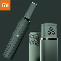 Xiaomi Mijia New Automatic Folding Umbrella with Led Light Windproof Large Rain Umbrellas Portable Outdoor Parasol for Men Women