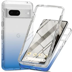 Candy Color Case for Google Pixel 7 Pro 7A Pixel7 7Pro With Screen Protector 360 Degree Full Coverage Shockproof Cover