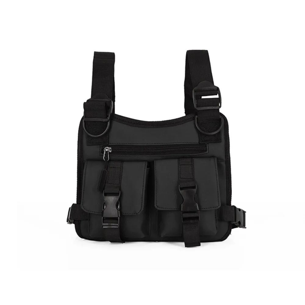 

High Quality Multi-pockets Running Vest Backpacks Unisex Phone Storage Chest Bag Fashion Adjustable Hip Hop Streetwear Travel