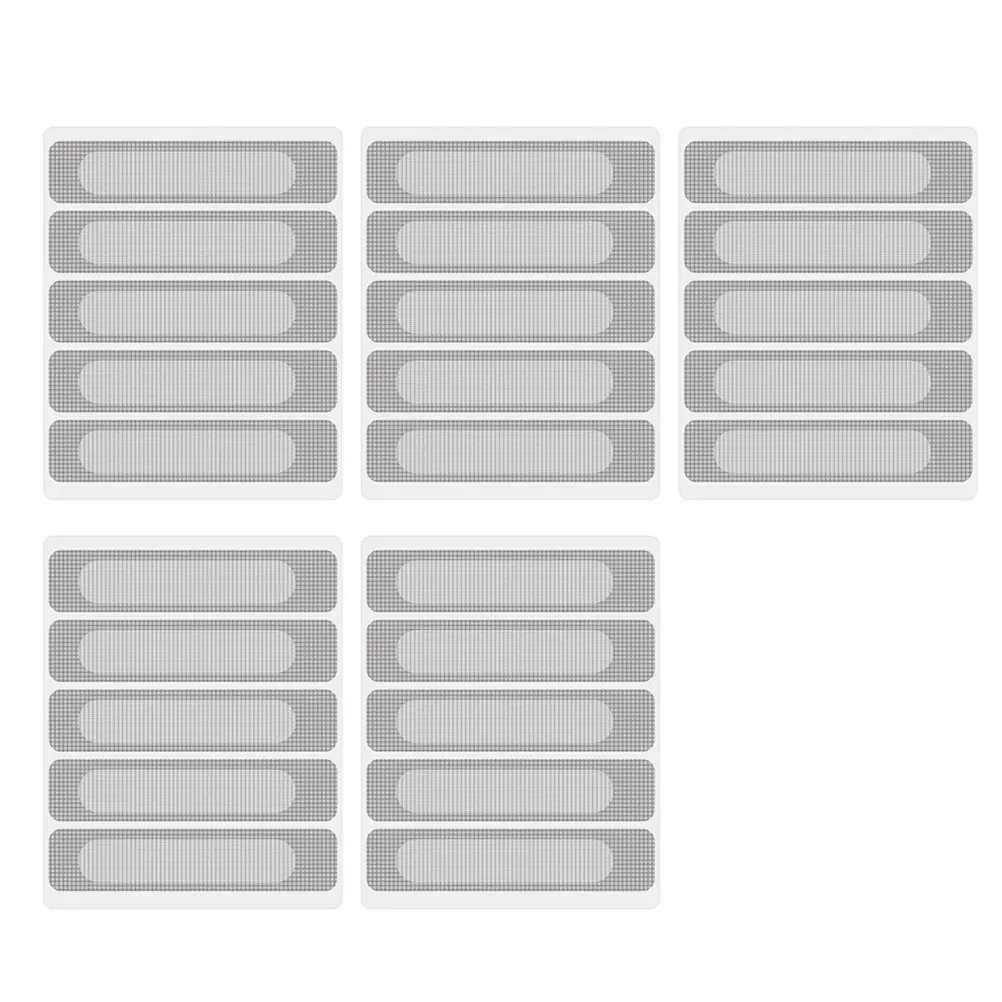 25Pcs Fiberglass Window Screen Repair Tape Heavy Duty Tear Resistant Fireproof Mesh Sticker for Door Patio Rv Tent Pool Screens