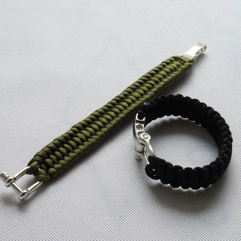 Bracelet Outdoor Safety Equipment Handmade Rope Survival Outdoor Emergency Paracord Bracelets U-shaped Shackle Men Women