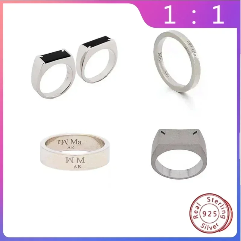 Never Sleeping Style Letter Ring Plated with 925 Silver for Old Pairing in Europe and America