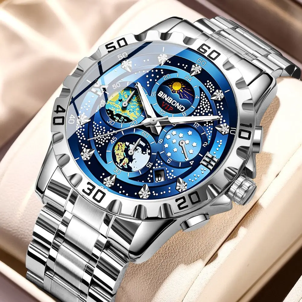 

Starry Sky Van Gogh Quartz Watch Fashion Business Watch Waterproof Small Three Pin Watch Men's Watch