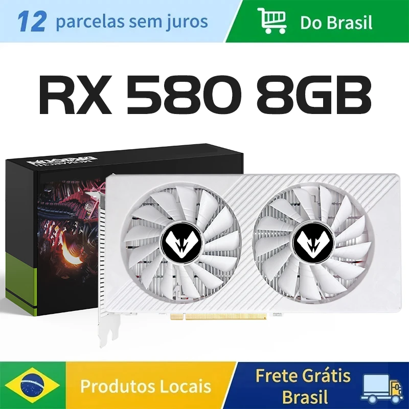 MAXSUN AMD RX580 8GB Graphics Card GDDR5 256Bit 2048SP PCIExpress 3.0×16 Gaming Video Cards Desktop Computer components Full New